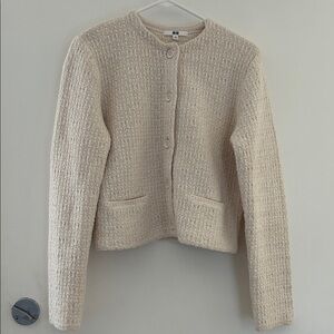 Uniqlo Cream Textured Women's Jacket
